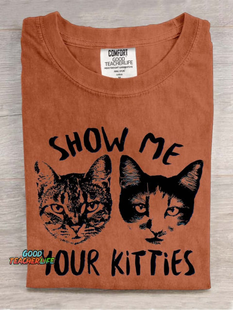 Show Me Your Kitties Decorative Pattern T-shirt