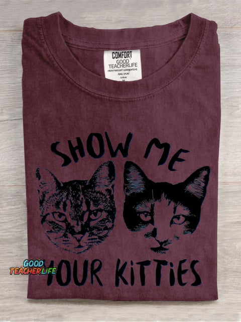 Show Me Your Kitties Decorative Pattern T-shirt