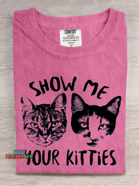 Show Me Your Kitties Decorative Pattern T-shirt