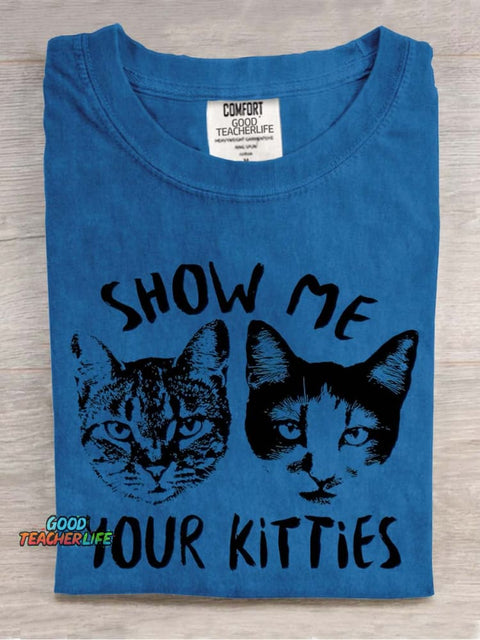 Show Me Your Kitties Decorative Pattern T-shirt