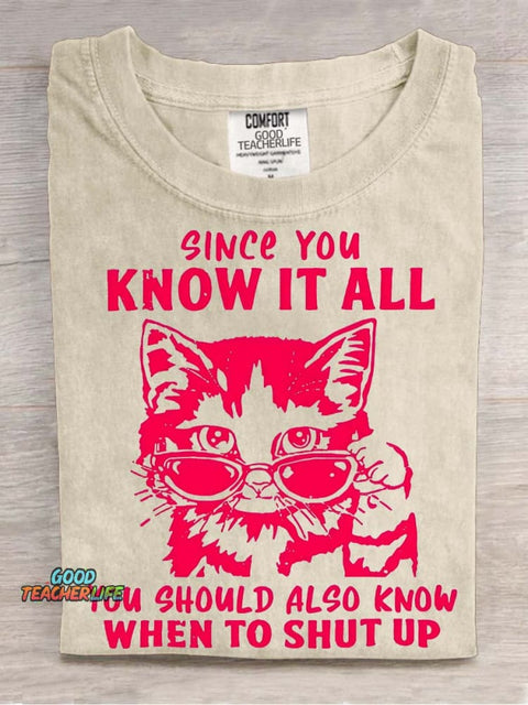 You Should Also Know When To Shut Up  Decorative Pattern T-shirt