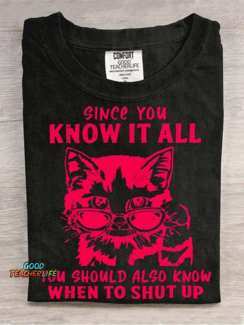 You Should Also Know When To Shut Up  Decorative Pattern T-shirt