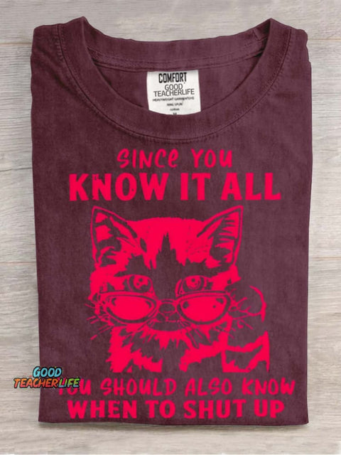 You Should Also Know When To Shut Up  Decorative Pattern T-shirt
