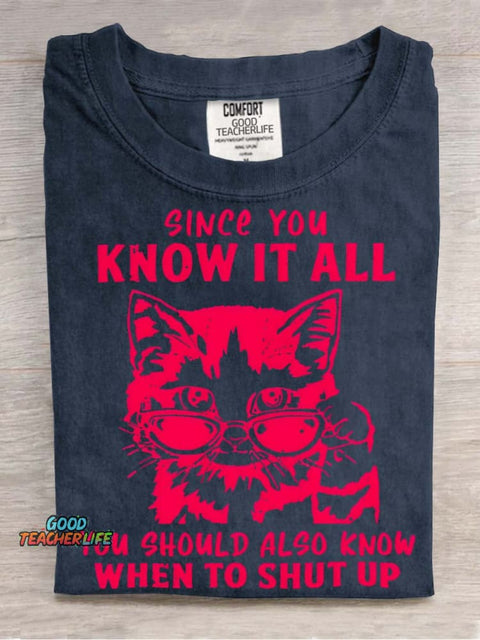 You Should Also Know When To Shut Up  Decorative Pattern T-shirt