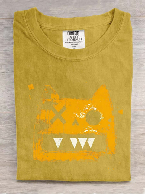 Cat Graffiti Decorative Pattern T-shirt