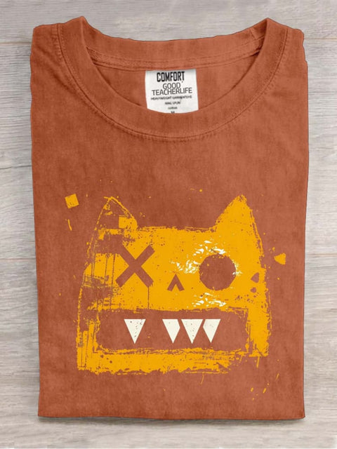 Cat Graffiti Decorative Pattern T-shirt