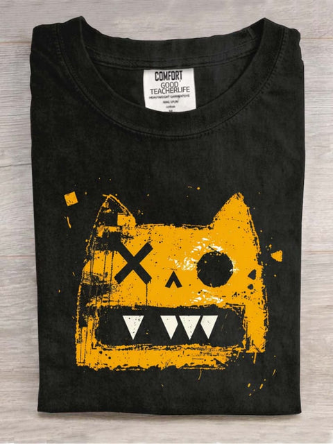 Cat Graffiti Decorative Pattern T-shirt