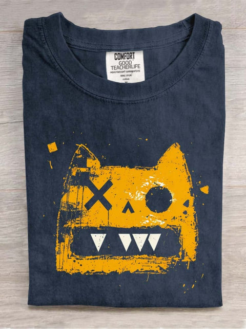 Cat Graffiti Decorative Pattern T-shirt