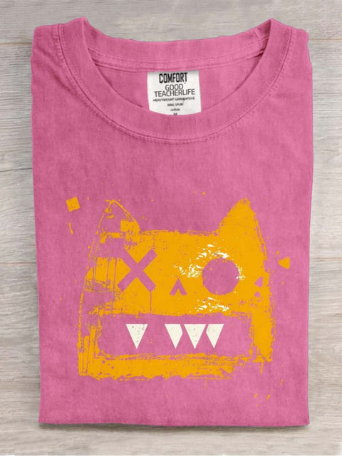 Cat Graffiti Decorative Pattern T-shirt