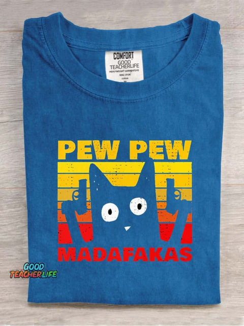 Pew Pew Decorative Pattern T-shirt