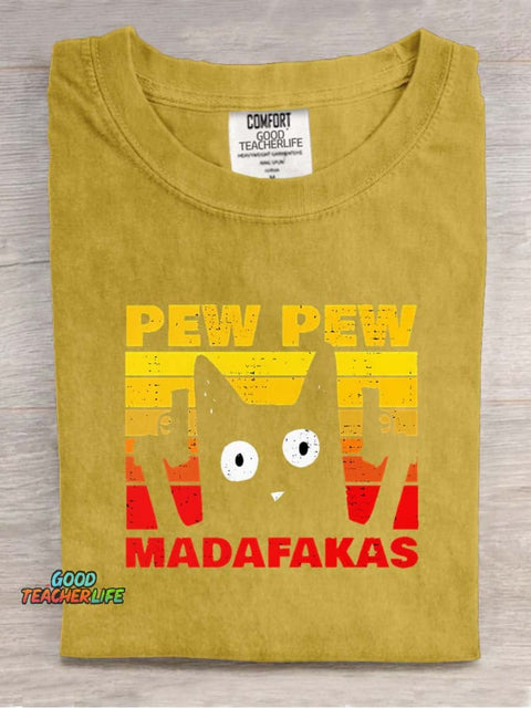 Pew Pew Decorative Pattern T-shirt