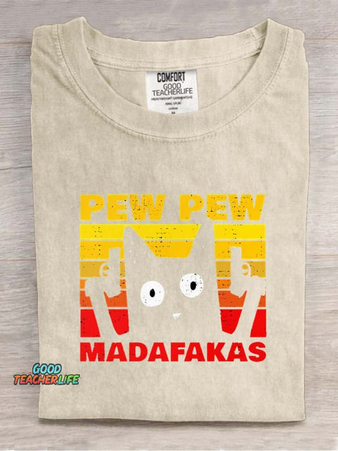 Pew Pew Decorative Pattern T-shirt