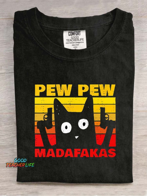 Pew Pew Decorative Pattern T-shirt