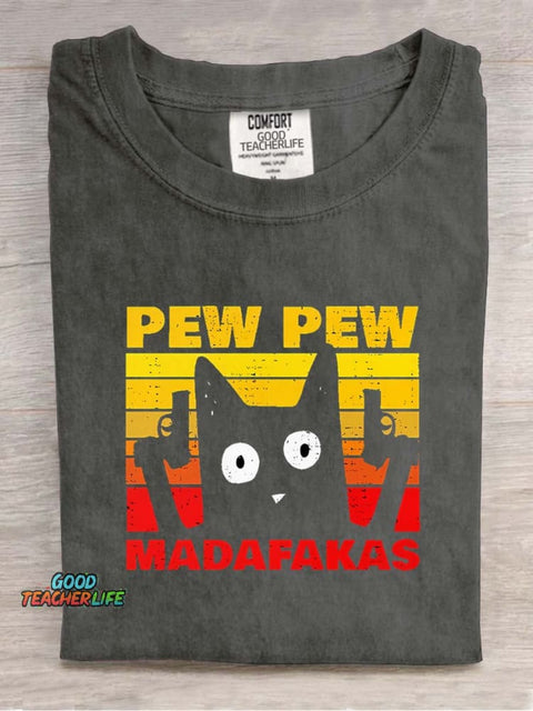 Pew Pew Decorative Pattern T-shirt