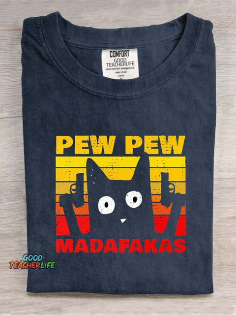 Pew Pew Decorative Pattern T-shirt