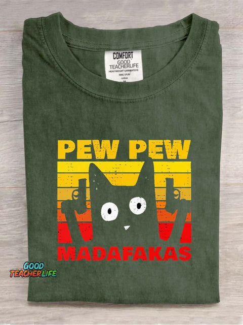 Pew Pew Decorative Pattern T-shirt