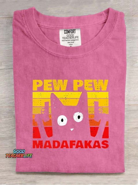 Pew Pew Decorative Pattern T-shirt