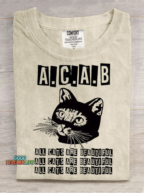A.C.R.B Decorative Pattern T-shirt