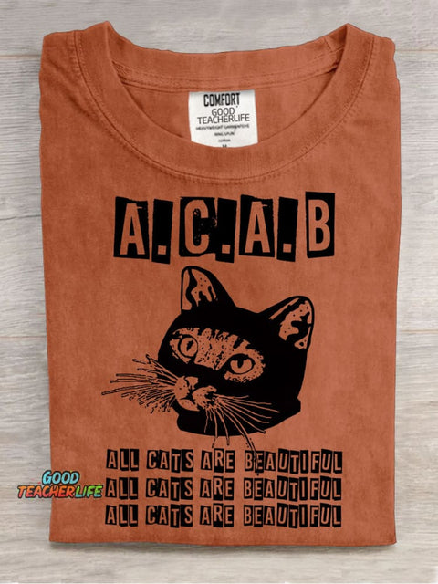 A.C.R.B Decorative Pattern T-shirt
