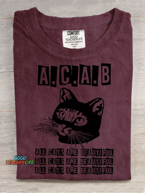 A.C.R.B Decorative Pattern T-shirt