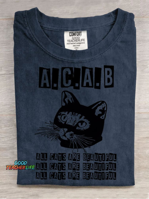 A.C.R.B Decorative Pattern T-shirt