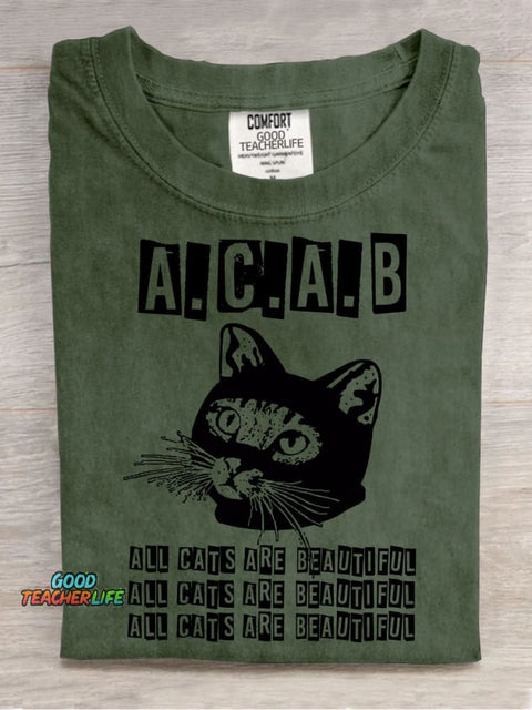 A.C.R.B Decorative Pattern T-shirt