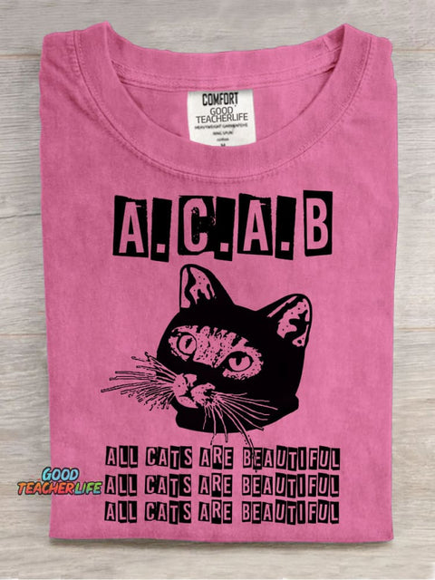 A.C.R.B Decorative Pattern T-shirt