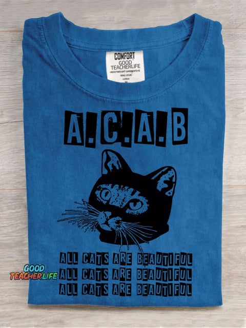 A.C.R.B Decorative Pattern T-shirt