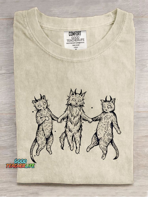 Demon Cats Decorative Pattern T-shirt