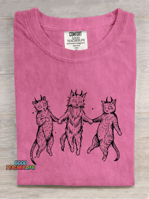 Demon Cats Decorative Pattern T-shirt