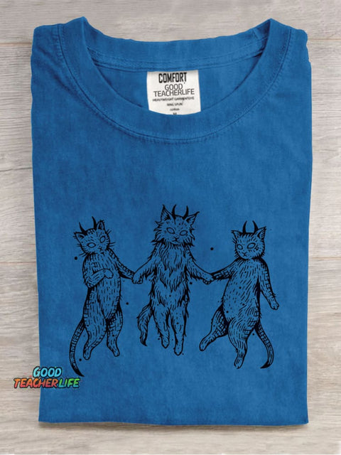 Demon Cats Decorative Pattern T-shirt