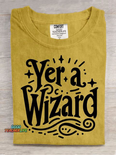 Yer.a Wizard Decorative Pattern T-shirt