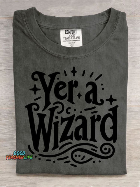 Yer.a Wizard Decorative Pattern T-shirt