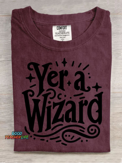 Yer.a Wizard Decorative Pattern T-shirt
