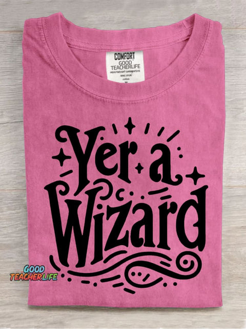 Yer.a Wizard Decorative Pattern T-shirt