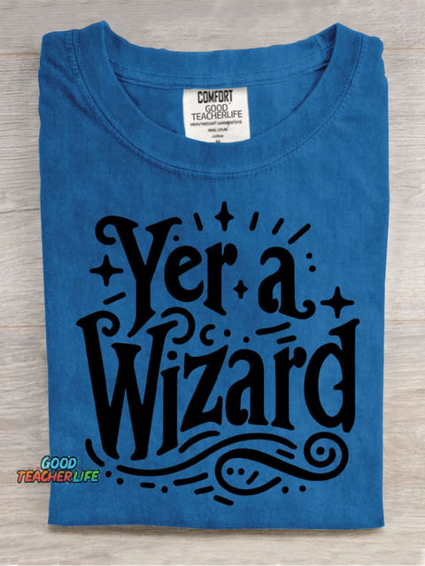 Yer.a Wizard Decorative Pattern T-shirt