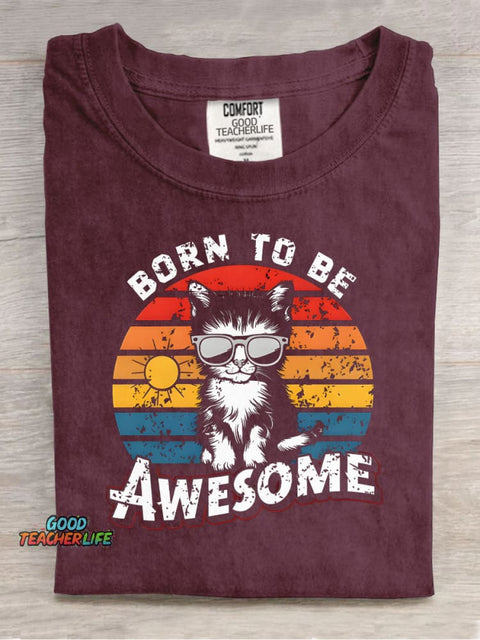 Awesome Kitten Decorative Pattern T-shirt