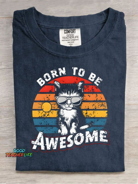 Awesome Kitten Decorative Pattern T-shirt
