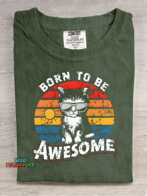 Awesome Kitten Decorative Pattern T-shirt