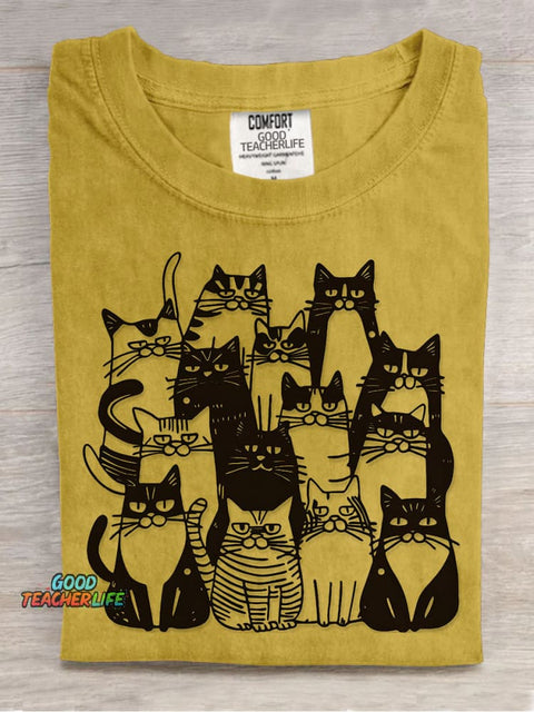 Cats Decorative Pattern T-shirt