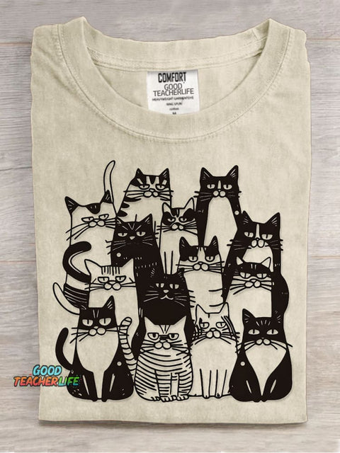 Cats Decorative Pattern T-shirt