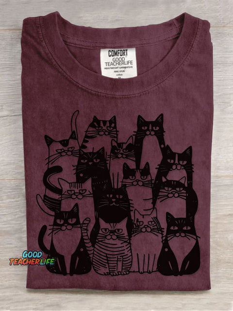 Cats Decorative Pattern T-shirt