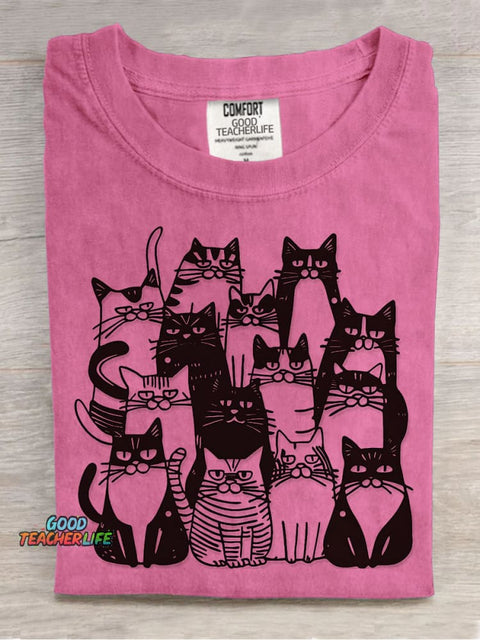 Cats Decorative Pattern T-shirt