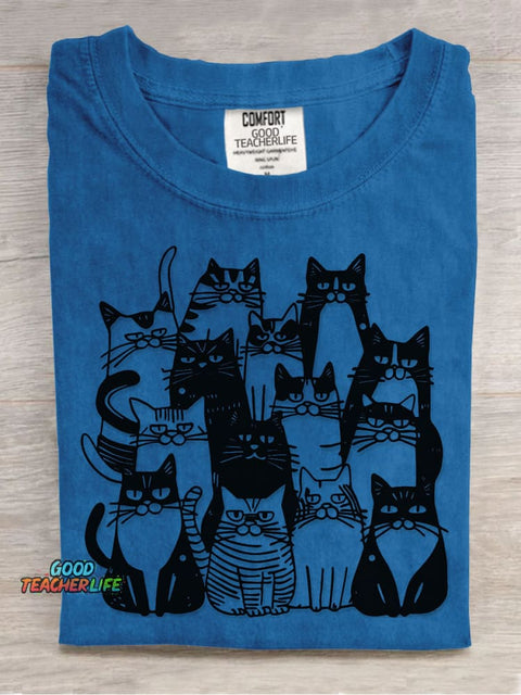 Cats Decorative Pattern T-shirt