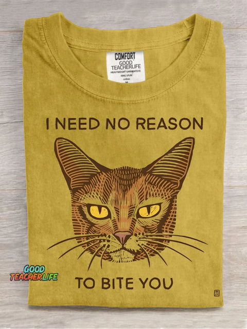 Bite You Decorative Pattern T-shirt