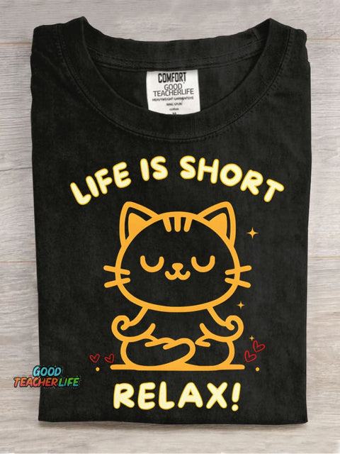 Cats Relaxing Decorative Pattern T-shirt