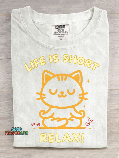 Cats Relaxing Decorative Pattern T-shirt
