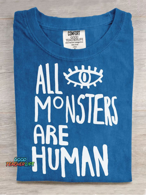 Monsters and Humans Decorative Pattern T-shirt