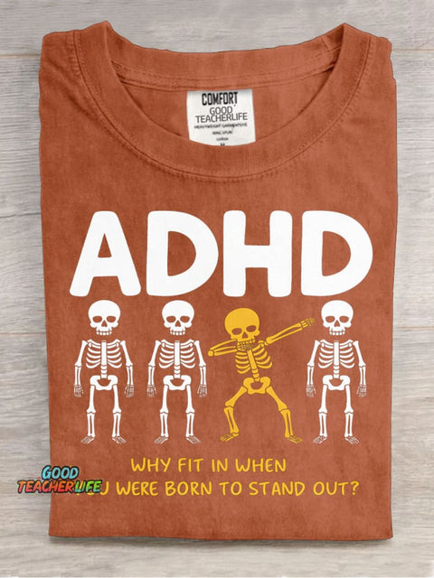 ADHD Decorative Pattern T-shirt