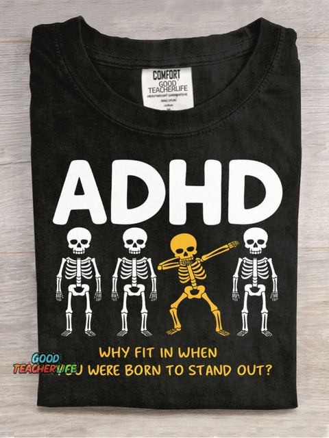 ADHD Decorative Pattern T-shirt